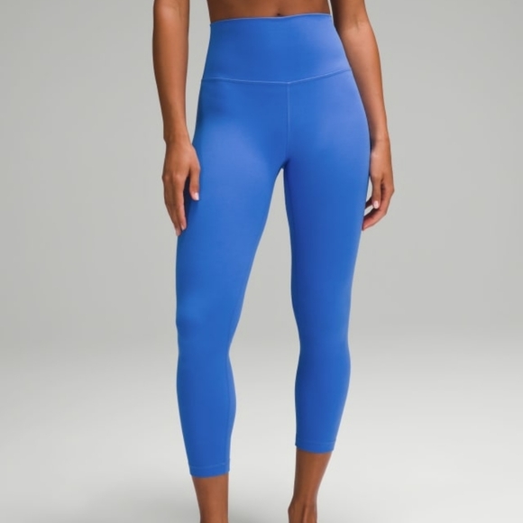 Lululemon Athletica Vibrant Blue High Rise 7/8 Leggings - Picture 3 of 9